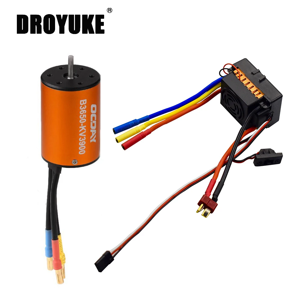OCDAY 3650 3900KV 4 полюса бесщеточный двигатель с 60A электронным регулятором скорости