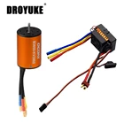 OCDAY 3650 3900KV 4 полюса бесщеточный двигатель с 60A электронным регулятором скорости комбо набор для 110 RC автомобиля и грузовика