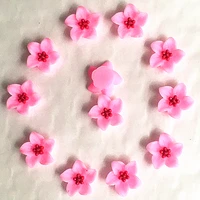 100pcs 14mm light pink resin flowers decoration crafts flatback cabochon for scrapbooking diy accessories