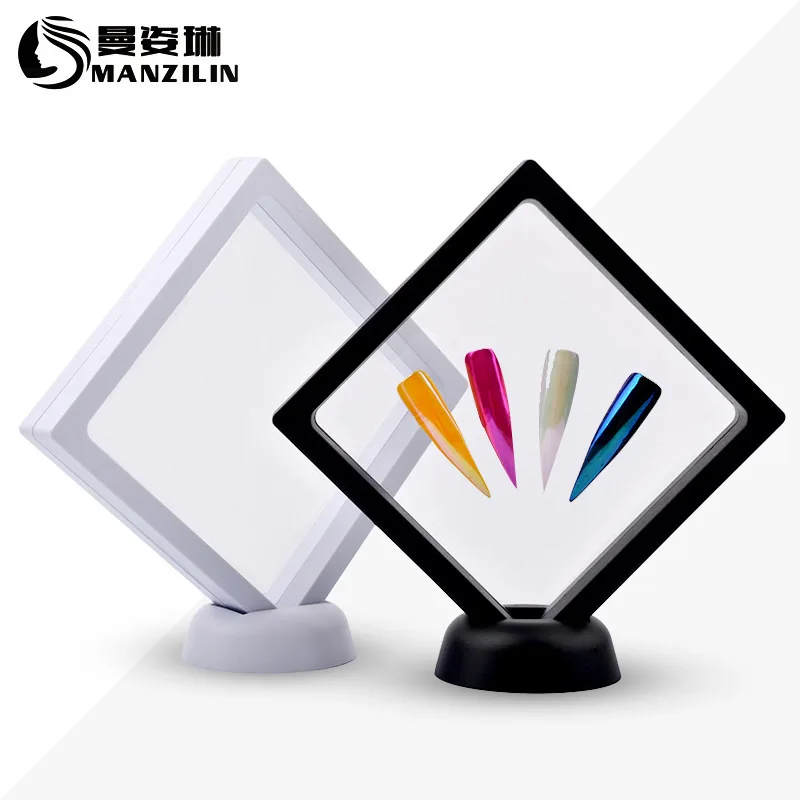 

1pc White Nail Art Display Stand For False Nails Gel Polish Color Show Acrylic Shelf PET Membrane Salon Manicure Accessory Tool