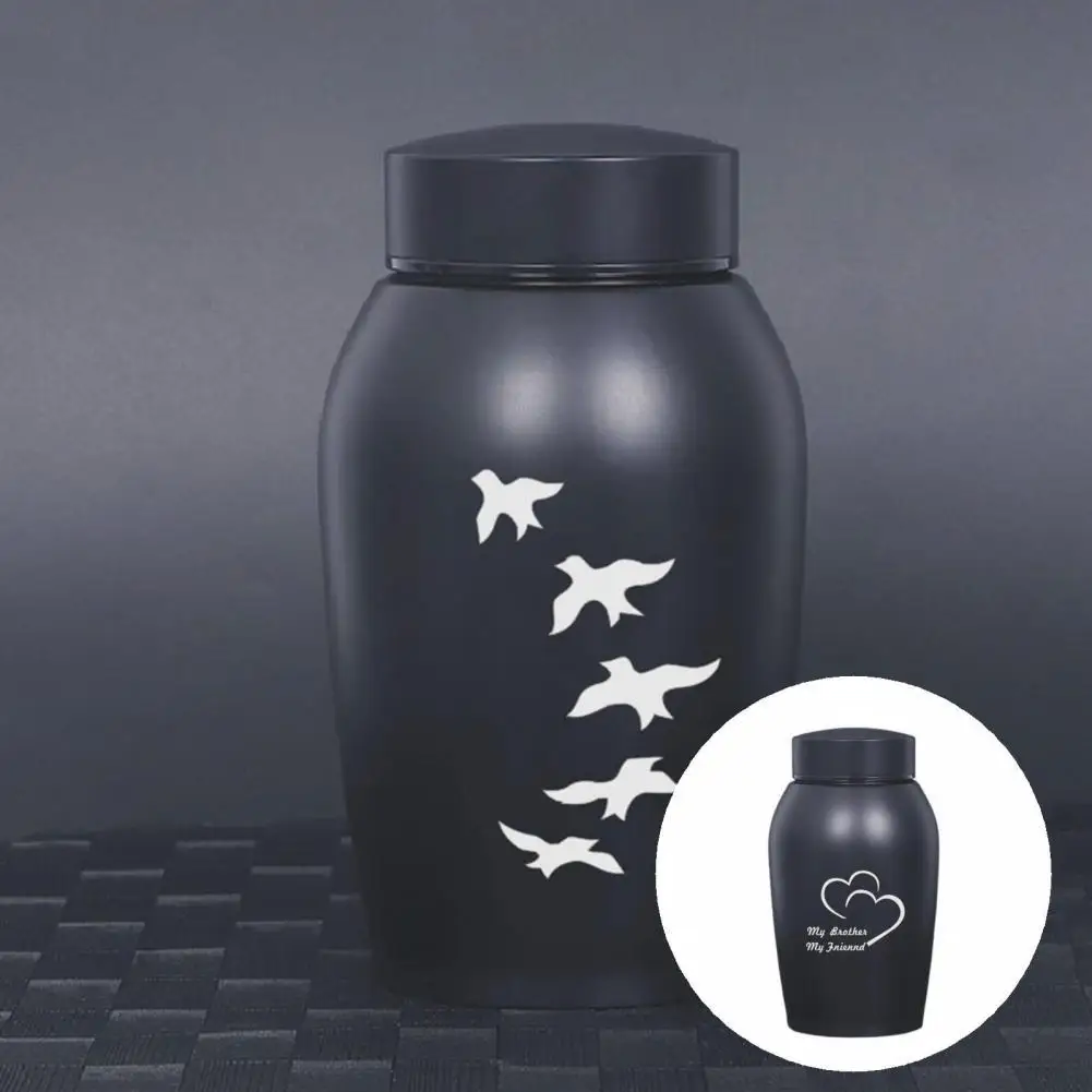 

High Quality Air Tight Anti-rust Fine Workmanship Exquisite Mini Cremation Urn Pets Ashes Casket Urn Keepsake Casket