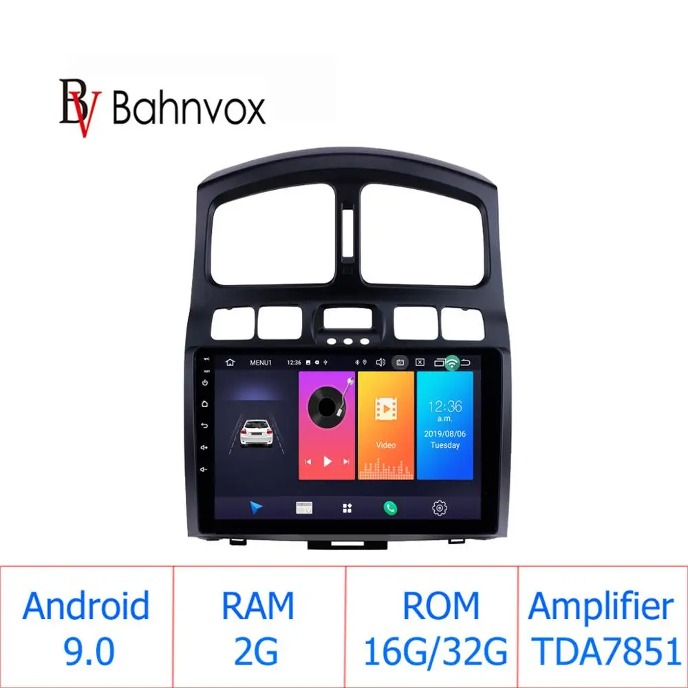 " android 9,0 RAM2G Автомобильный gps dvd-плеер для HYUNDAI Classic santa fe 2005 автомобильный Радио Мультимедиа Навигация стерео головное устройство