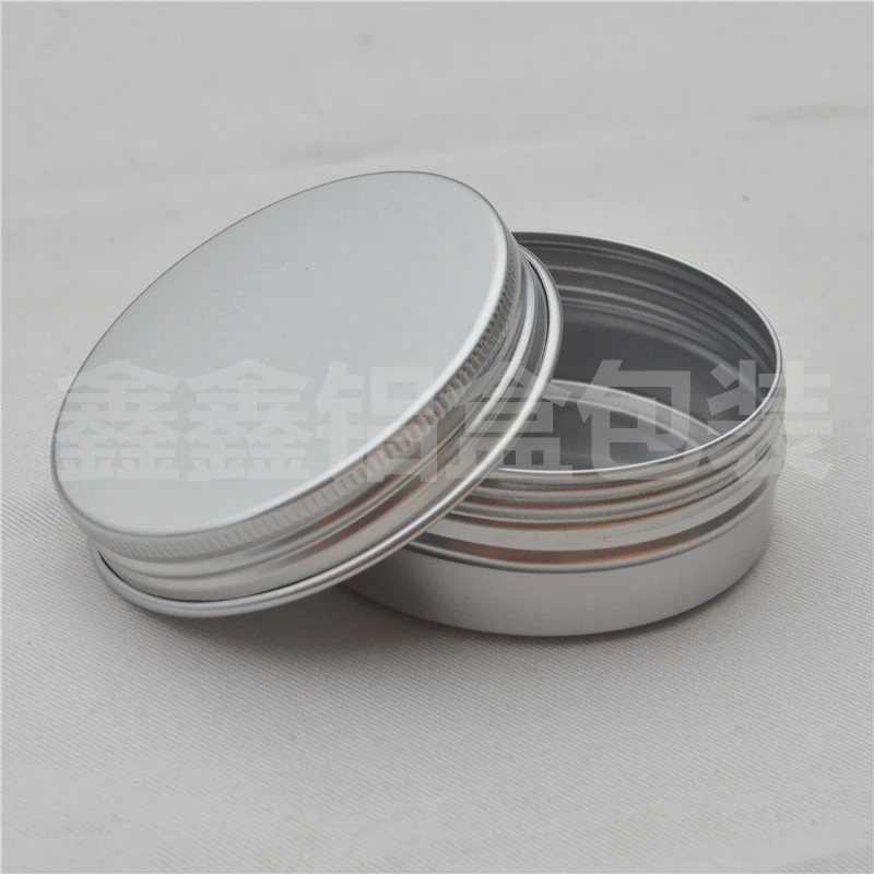 

Free shipping 50pcs/lot 60g aluminum jar, metal jar for cream powder gel use, 2 oz cosmetic bottles, 60ml aluminum can tin