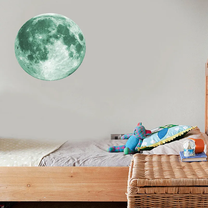 

TN Luminous Moon 3D Wall Sticker For Kids Room Living Room Bedroom Decoration Home Wall Stickers Background Luminous Moon