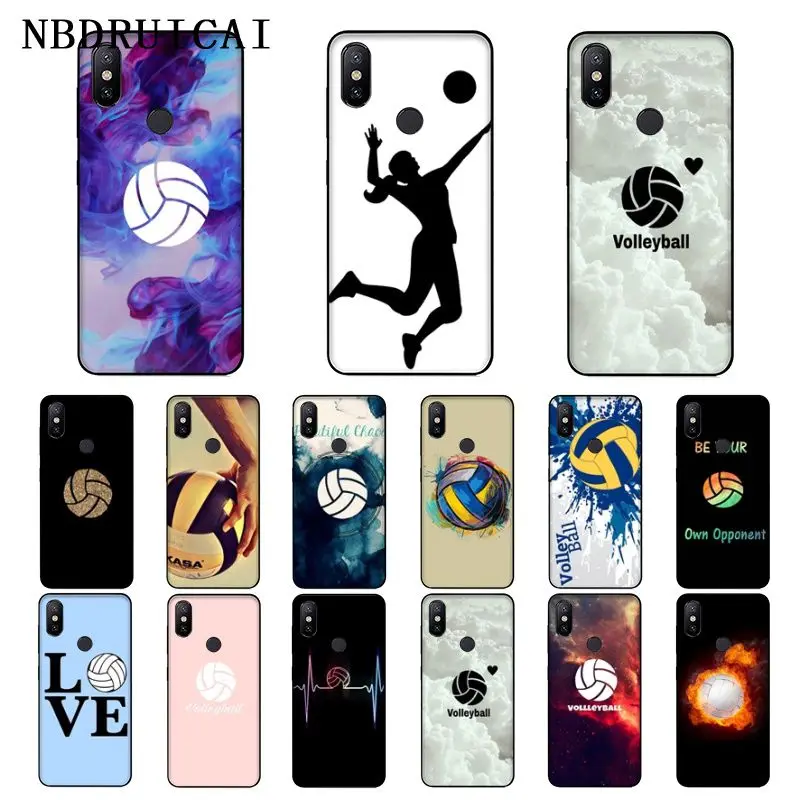 Чехол для телефона из мягкого силикона и ТПУ с рисунком волейбола Xiaomi 8 9 se 5X Redmi 6pro