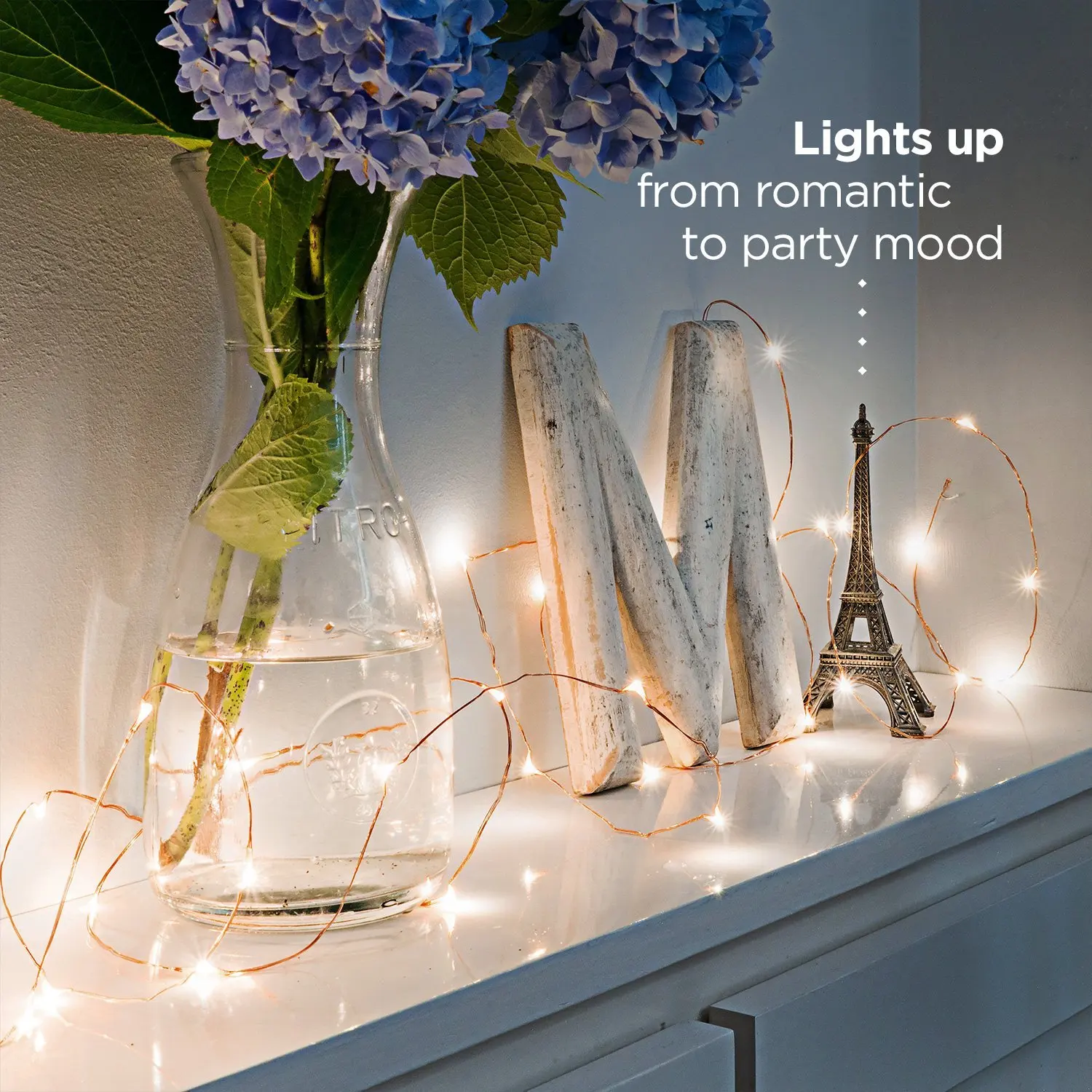 

8 Modes 2 Pack 33 Feet 100 Led Fairy String Lights with Battery Remote Timer Control Operated