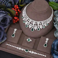 missvikki dubia african 4pcs bowknot statement jewelry set for women wedding full cubic zircon indian dubai bridal jewelry set