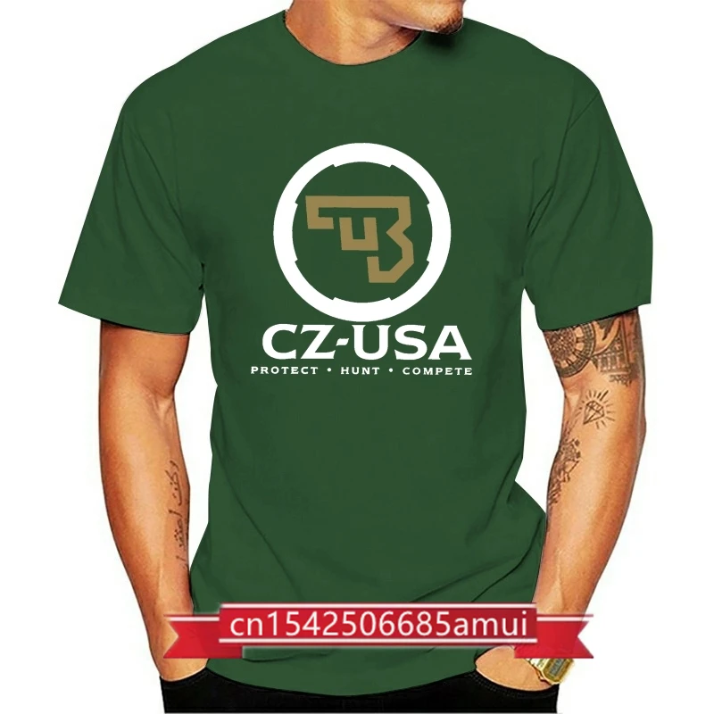 

Ceska Zbrojovka Firearms Guns CZ - USA Logo T Shirt Black Size S-3XL