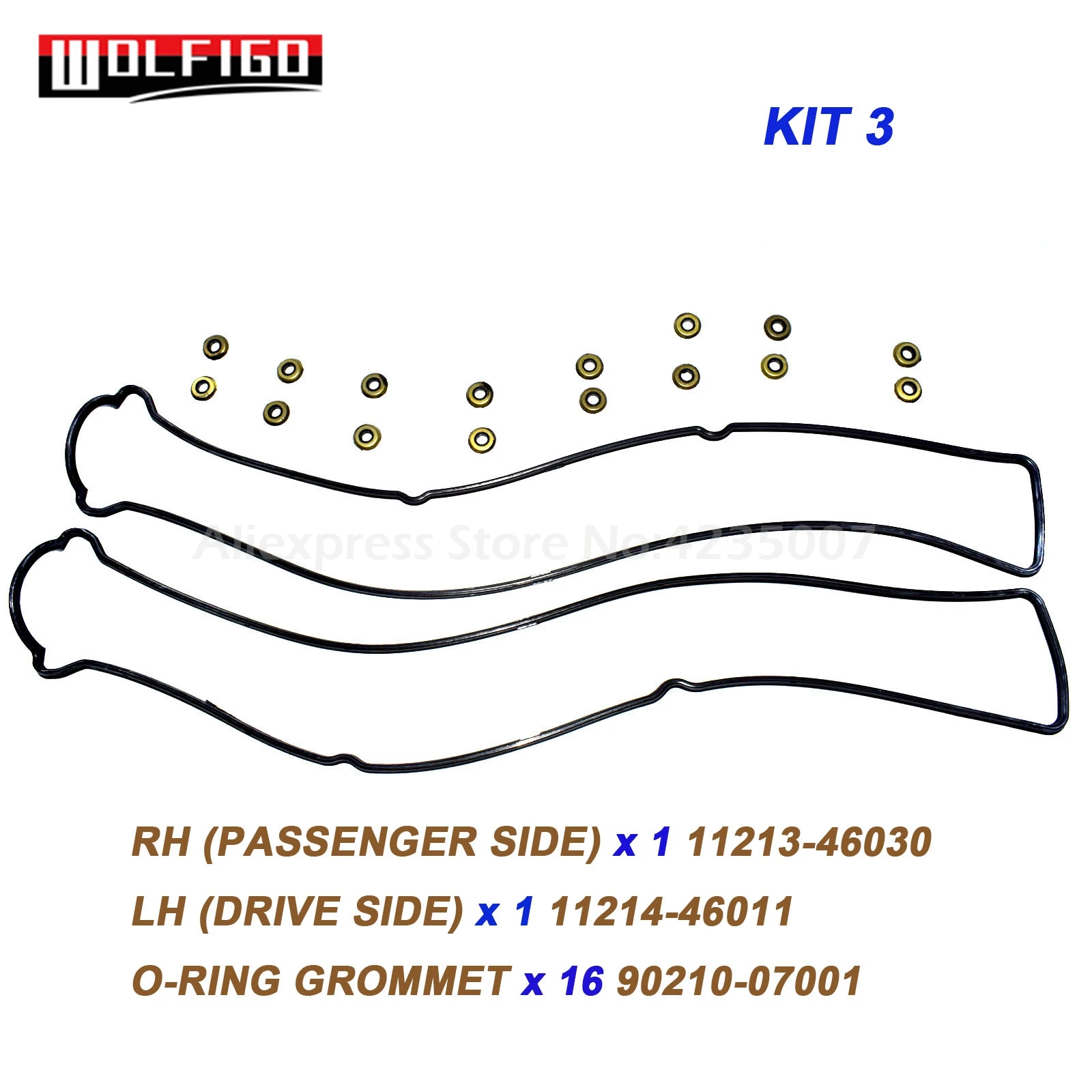 Уплотнительные кольца и уплотнительные для клапанов WOLFIGO Lexus GS430 GS300 IS300 11214 46011 11213