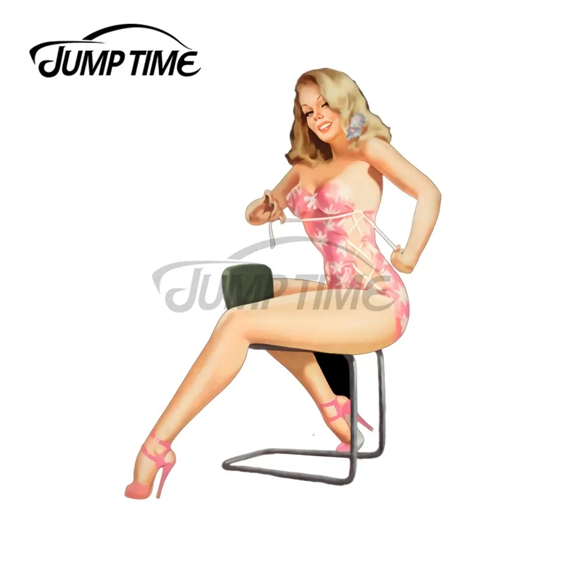 

Автомобильные наклейки JumpTime для девочек в стиле ретро, 13x10,2 см