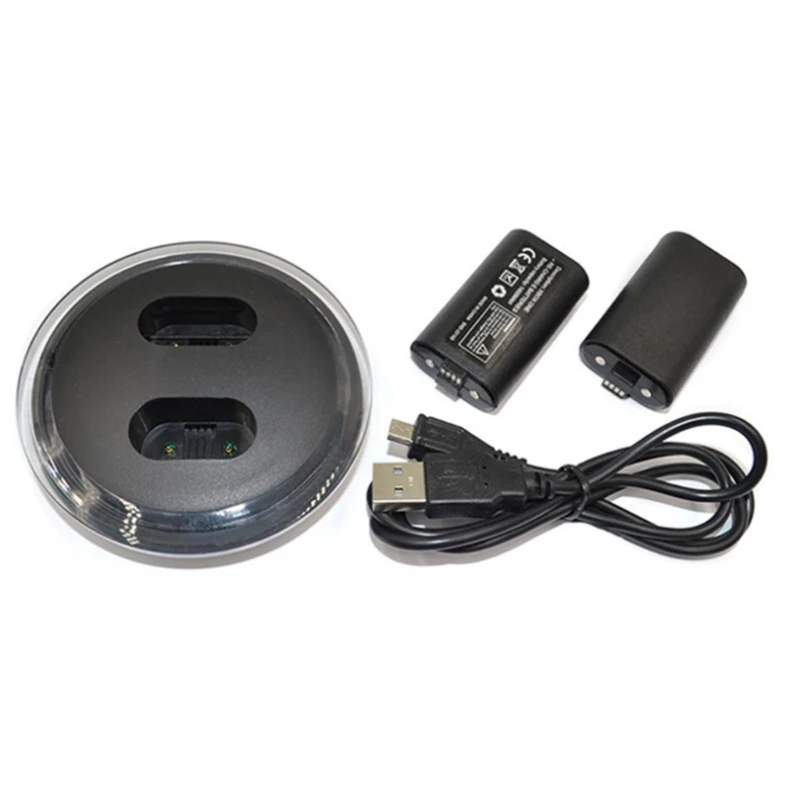 

USB Dual Slot Charging Dock Fast Charging Stand Dock X-box One 2X2800mAH Rechargeable Battery Pack Charging Dock