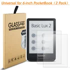 PocketBook Touch Lux 4 5Touch HD 3Basic 4Basic Lux 2Pocketbook 633 цветная защита для экрана-6-дюймовая HD закаленная пленка (2 упаковки)