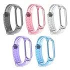 Прозрачный ремешок из ТПУ для Xiaomi Mi Band 6 5 4 3, универсальный ремешок с изменением цвета для Xiaomi 6 версия NFC, ремешок для умных часов