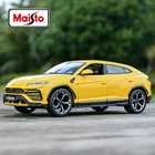 Коллекционная модель автомобиля Maisto 1:24 Lamborghini Urus SUV желтого цвета