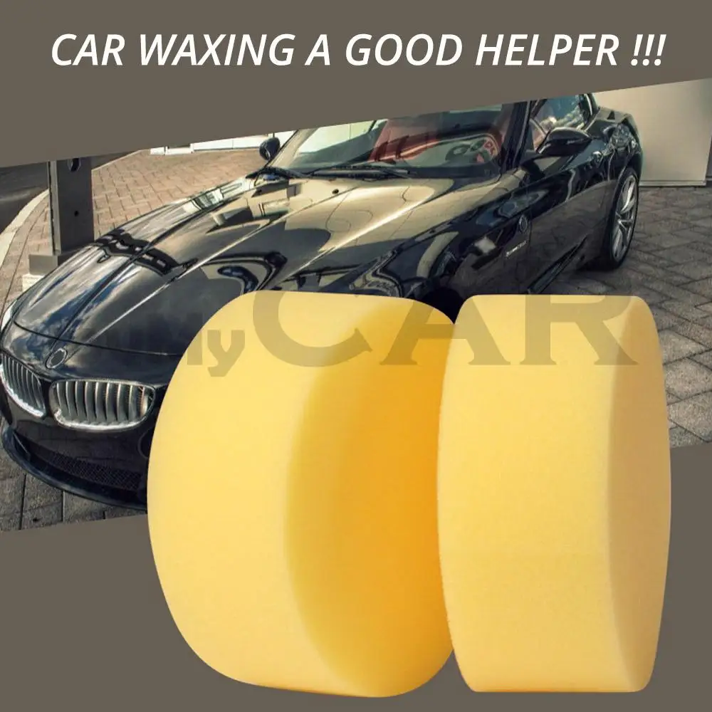 

2X Car Polishing Waxing High-density Sponge Washing Car Washing Pressure Edge Foam Auto Care Sponge Wax Polishes Paint Cleaner