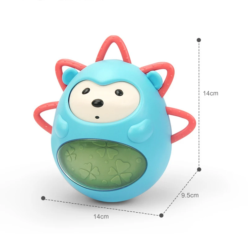 

Baby Toys 0-12 Months Musical Tumbler Hedgehog Toy Baby Teether Built-In Bell Bath Soothing Toys For Kids Educational