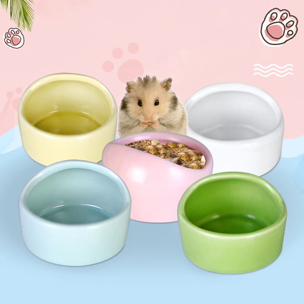 

Creative Windproof Hamster Ceramic Snack Bowl Food Water Snack Feeder Small Pet Hamster Accessories Hamster Ceramic Hideout
