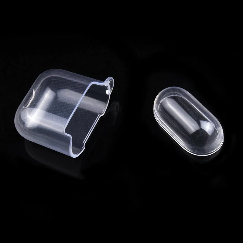 Прозрачный силиконовый чехол для беспроводных наушников с Bluetooth AirPods 1 2