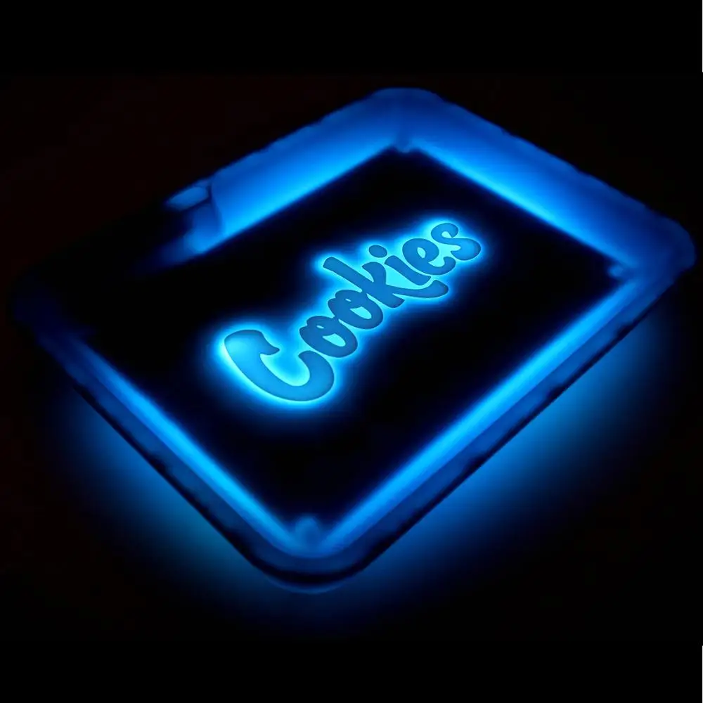 Светящийся поднос для курительных аксессуаров Квадратный светодиодный табачных