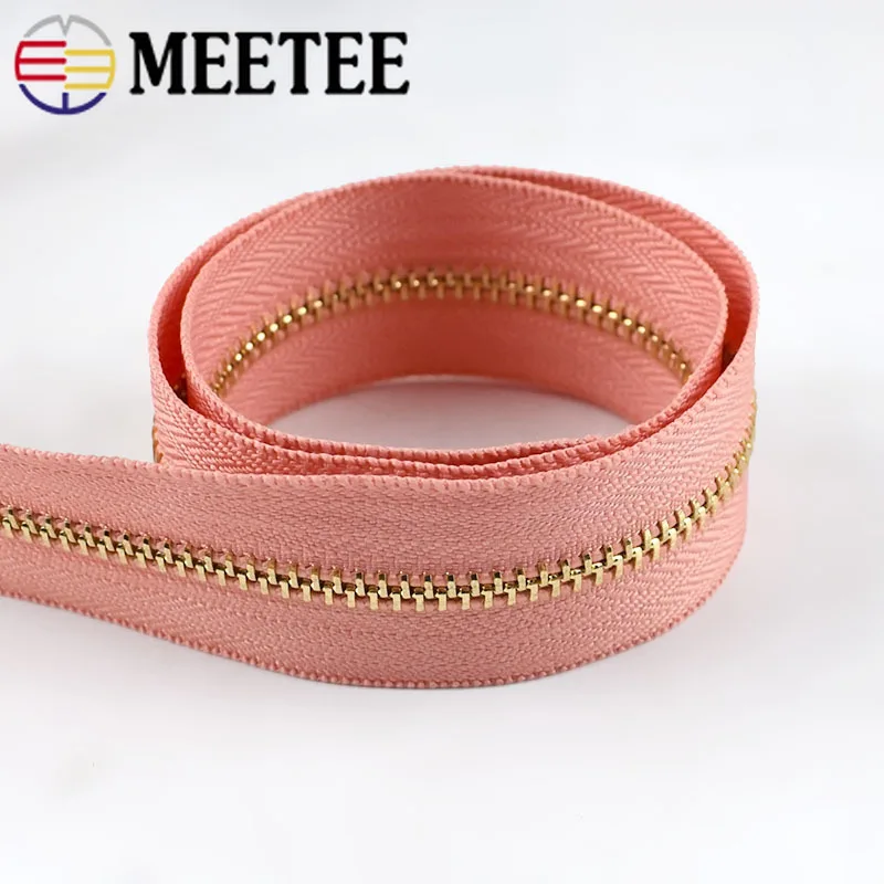 

5Yards 5# Metal Zippers By The Yard DIY Backpack Zip Repair Sport Coat Clothes Sewing Zipper Garment Accessories