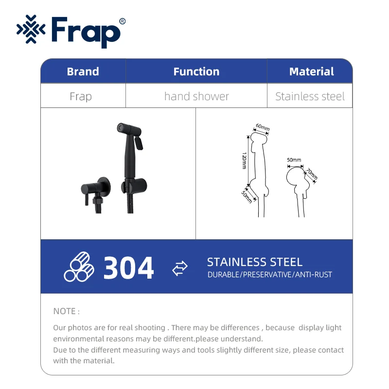 frap black bidet toilet sprayer hygienic shower tap bidets bathroom hand shower wall mount faucet bathroom accessories y50057 free global shipping