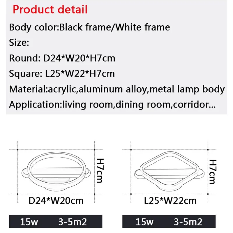 110v 220v Ceiling Light Modern Small Aisle Lamp For Living room Dining Dedroom Corridor Round&ampSquare lamp body | Освещение