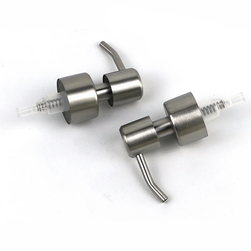 

2pcs Stainless Steel Soap Pump Soap Dispenser Nozzle Liquid Lotion Dispenser Replacement Jar Tube for Bathroom
