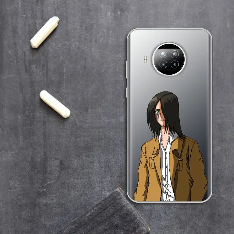 

Eren Jaeger Attack on titan anime Phone Case Transparent for Xiaomi Redmi note 10 t 8 9 pro lite 11