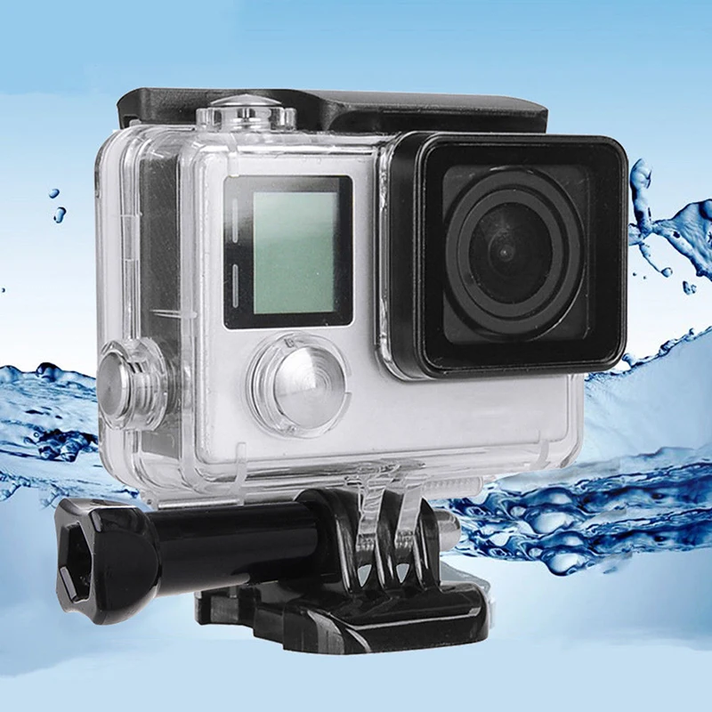 For Gopro Waterproof Housing Case hero 4 Hero3+Hero 3 Underwater Protective Box Go pro Accessories | Электроника