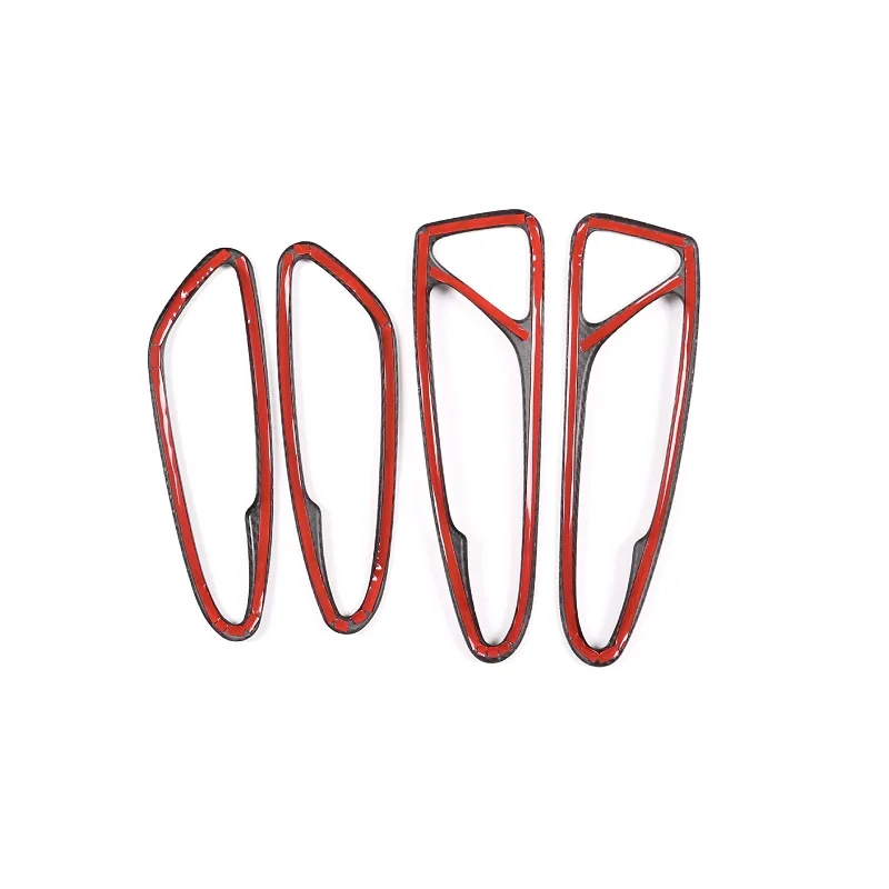 

Free shipping interior modification accessories 100% carbon fiber car inner door handle frame cover trim for Alfa Romeo Stelvio