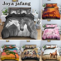 3d horse printing duvet cover set animal bedding set single full double queen king size bedclothes