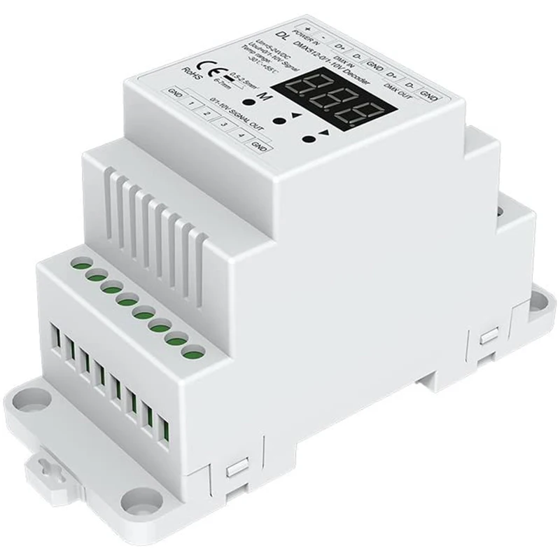 DMX512 для 4CH 0 10В декодер светодиодный диммер сигнала 10V RGB/RGBW контроллер 4 канала 5