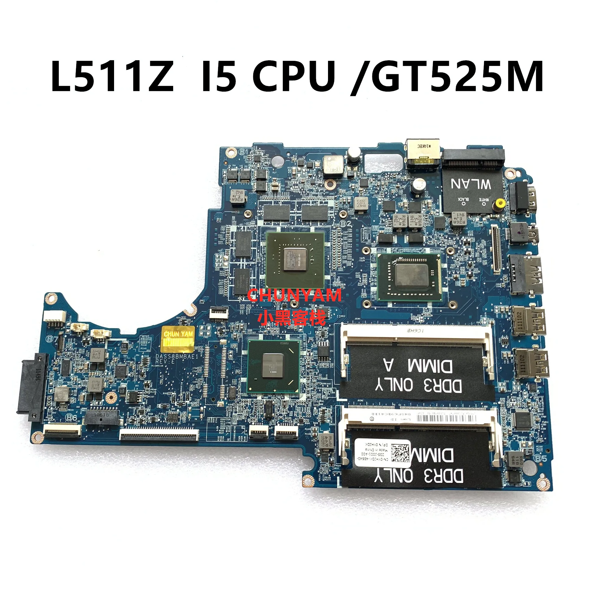 Kefu I5 cpu для DELL XPS 15Z L511Z Материнская плата ноутбука DASS8BMBAE1 REV: E GT525M материнская плата ноутбук ПК