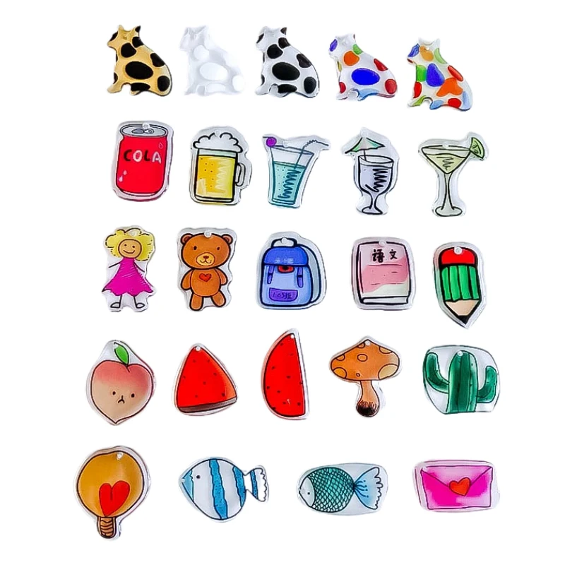 Acrylic Plastic Animal Fish Pendant Earring Accessories Eardrop Necklace Charms DIY Material Jewelry Making Supplies 8pcs - купить по