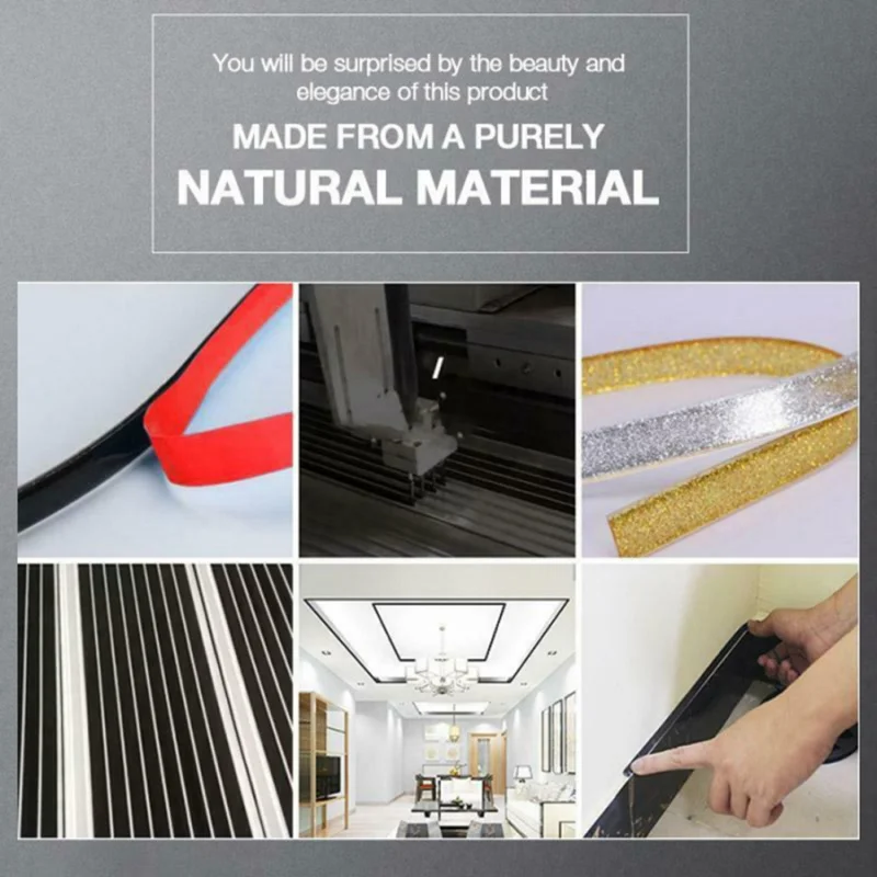

6M Waterproof Wall Gap Sealing Tape Copper Foil Tape Strip Adhesive Floor Tile Beauty Seam Sticker Home Decoration Decals