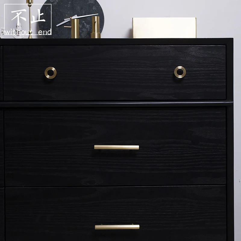 Роскошные латунные ручки для шкафа с двумя отверстиями в скандинавском