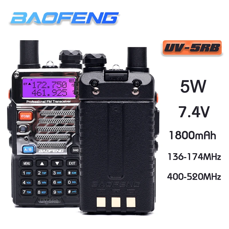 Baofeng UV-5RB для полиции рации сканер радио двухдиапазонный Cb Ham приемопередатчик UV5RB