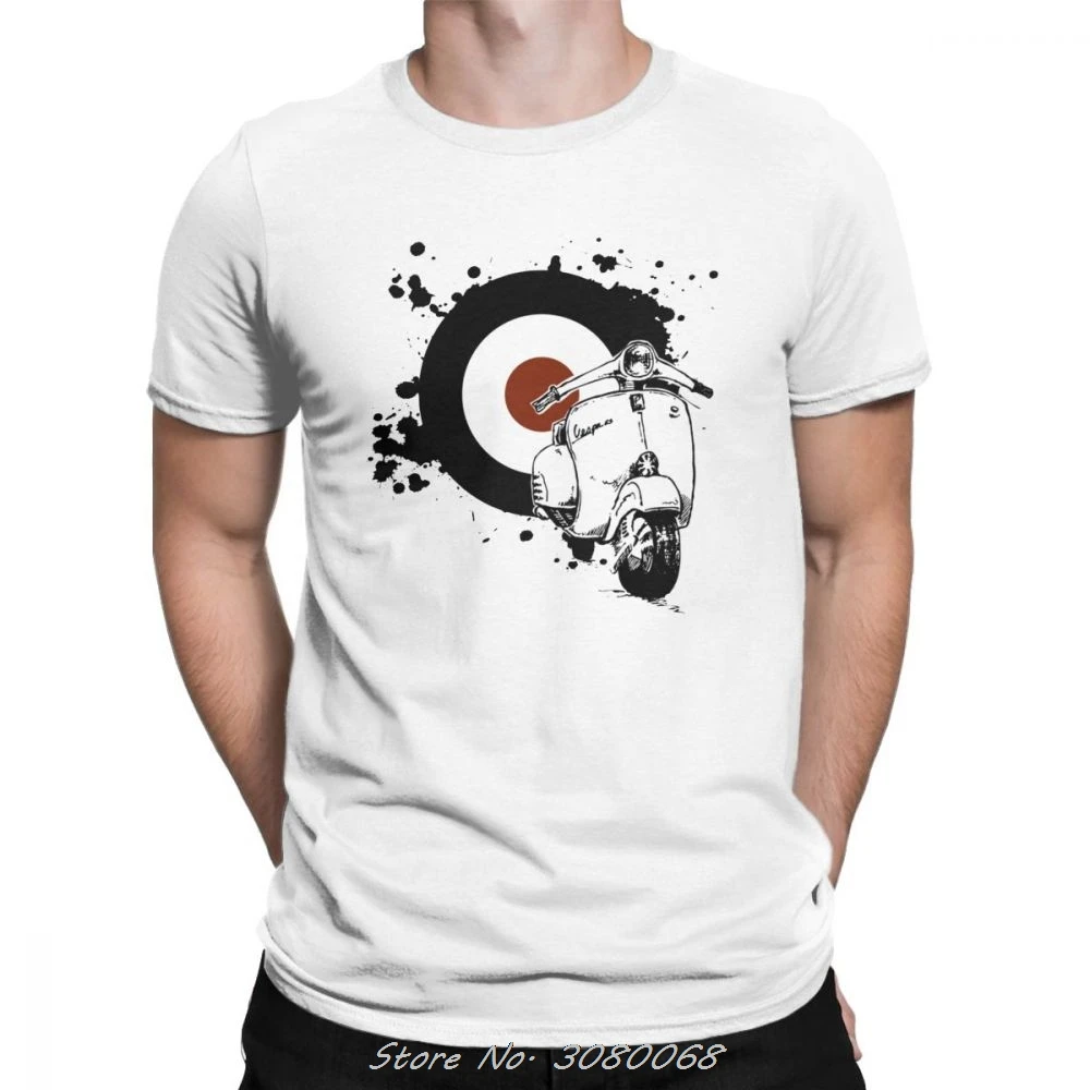 

Soul Splatter Tee Shirt Gs Vespa T-shirt Scooter Italy Unique Retro Motorbike Bike T Shirt Men Clothes Vintage Style Cotton