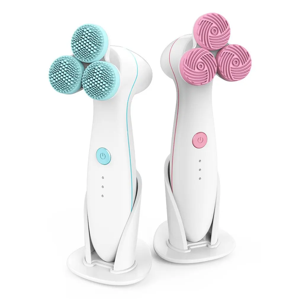 Трехколесный массажный силиконовый очищающее средство для лица домашнее