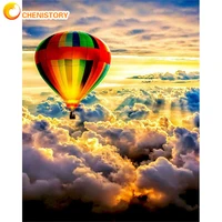 chenistory 60x75cm frame diy painting by numbers balloon cloud paint by numbers kits for adults handpainted diy gift for home