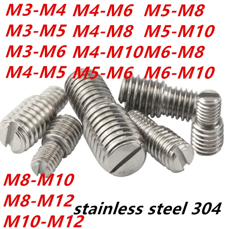

Конвертер M3/M4M5/M6/M8/M10/M12 из нержавеющей стали 304, Редукционный болт, адаптер камеры, преобразующий винт, двойные шлицевые головки, винты 1236