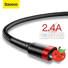 USB-кабель Baseus для iPhone 11 Pro Max XR Xs X 8 7 6 6s Plus 5s, iPad, быстрое зарядное устройство, провод для передачи данных, шнур, кабели для Мобильный телефон 3 м