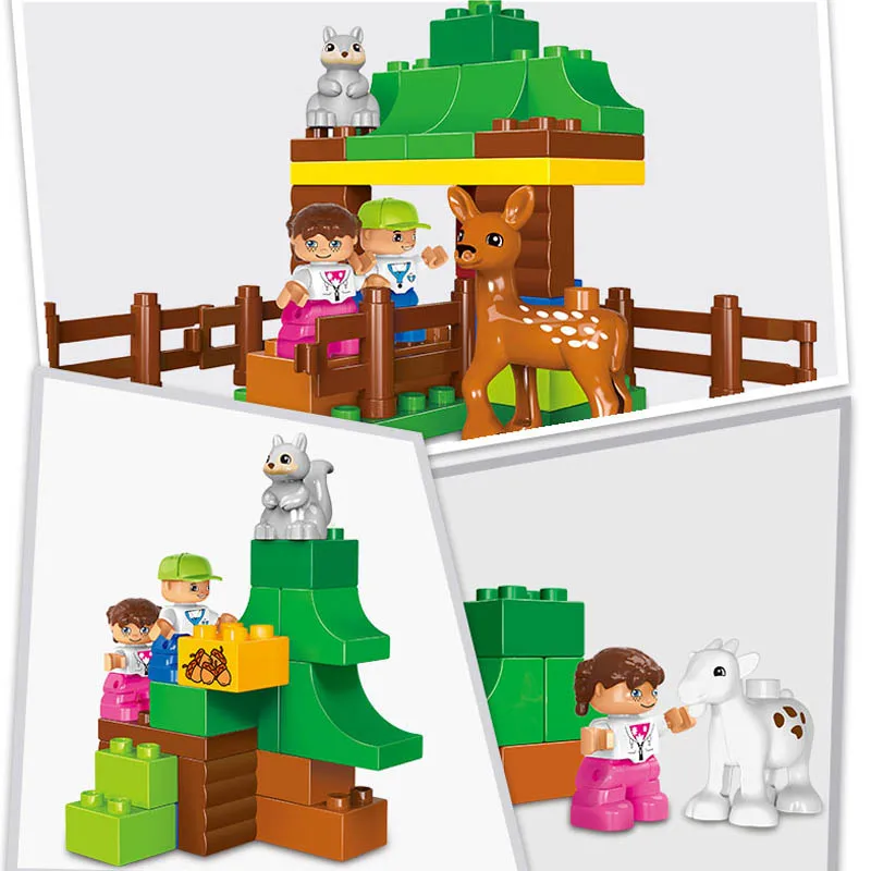 Детский конструктор сельская Ферма развивающие блоки большого размера игрушка