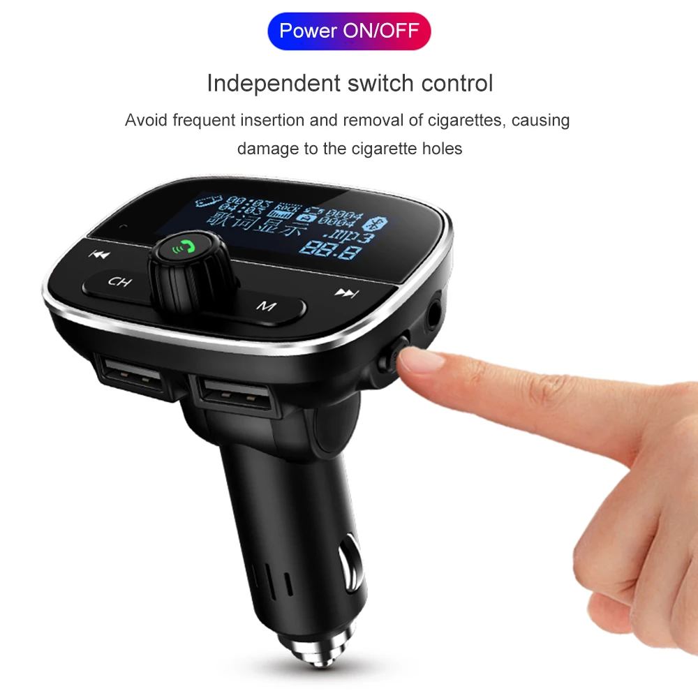 Автомобильный комплект JINSERTA с Bluetooth 5 0 FM-передатчик AUX U-диск TF-карта mp3-плеер APE FLAC