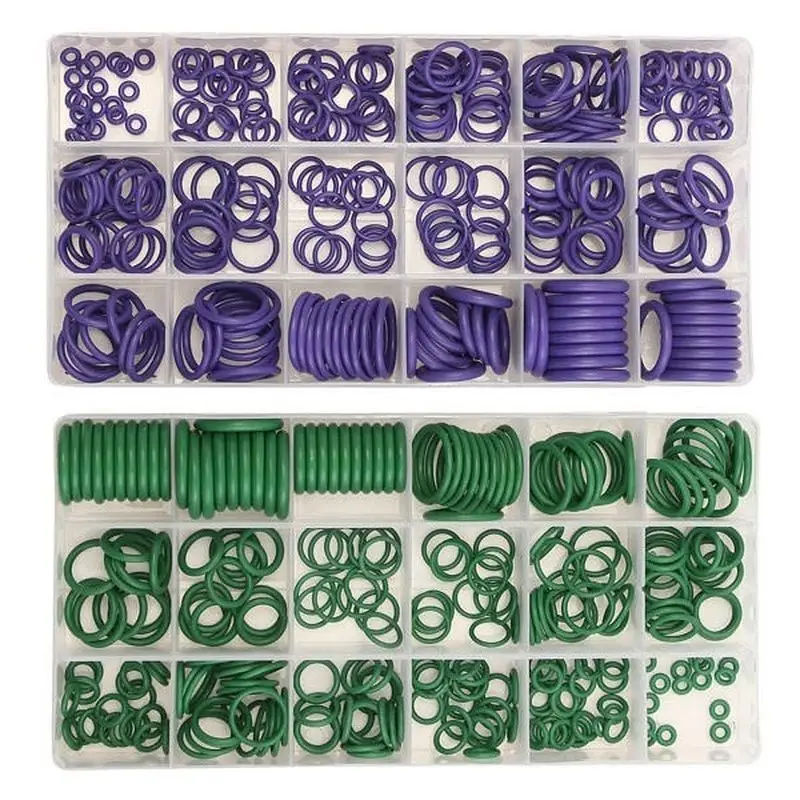 

270Pcs 18 Sizes Air Conditioning HNBR O Rings Car Auto Repair Tools Rubber Air Conditioning Refrigerant Ring Sets Car Tools