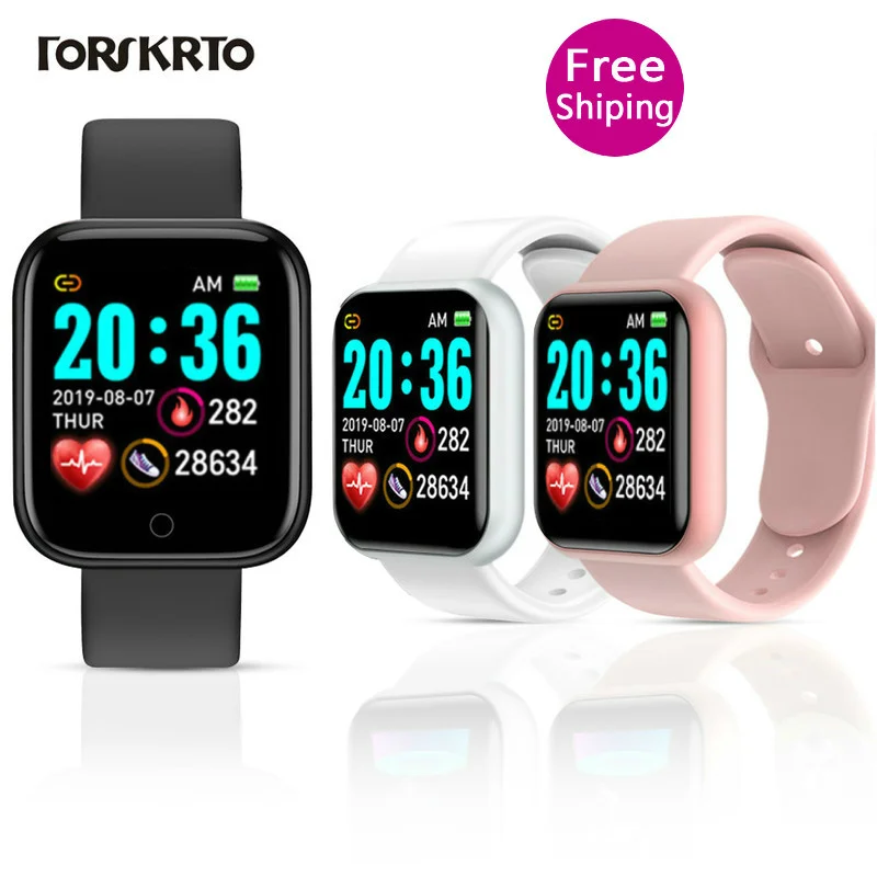 Forskrto D20 Смарт часы Y68 Bluetooth фитнес трекер спортивные пульсометр кровяное давление