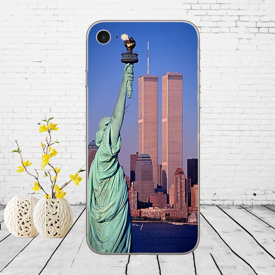 175DD Нью-Йорк Сити Мягкий силиконовый чехол для iPhone 5 5S SE 6 6s 8 plus 7 7 Plus X XS SR MAX чехол