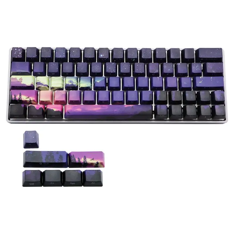 71 ключ OEM PBT Keycaps полный комплект механическая клавиатура 5 сторон