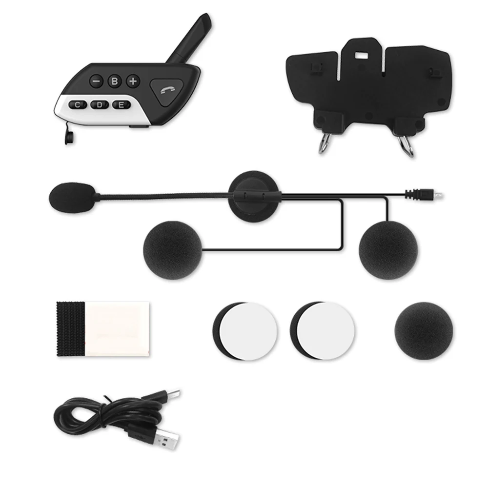 

M7 Motorcycle Bluetooth Headset 1/2Pcs Helmet Intercom 4 Riders 800M Wireless Waterproof Interphone Bluetooth 5.0 500mAh Battery