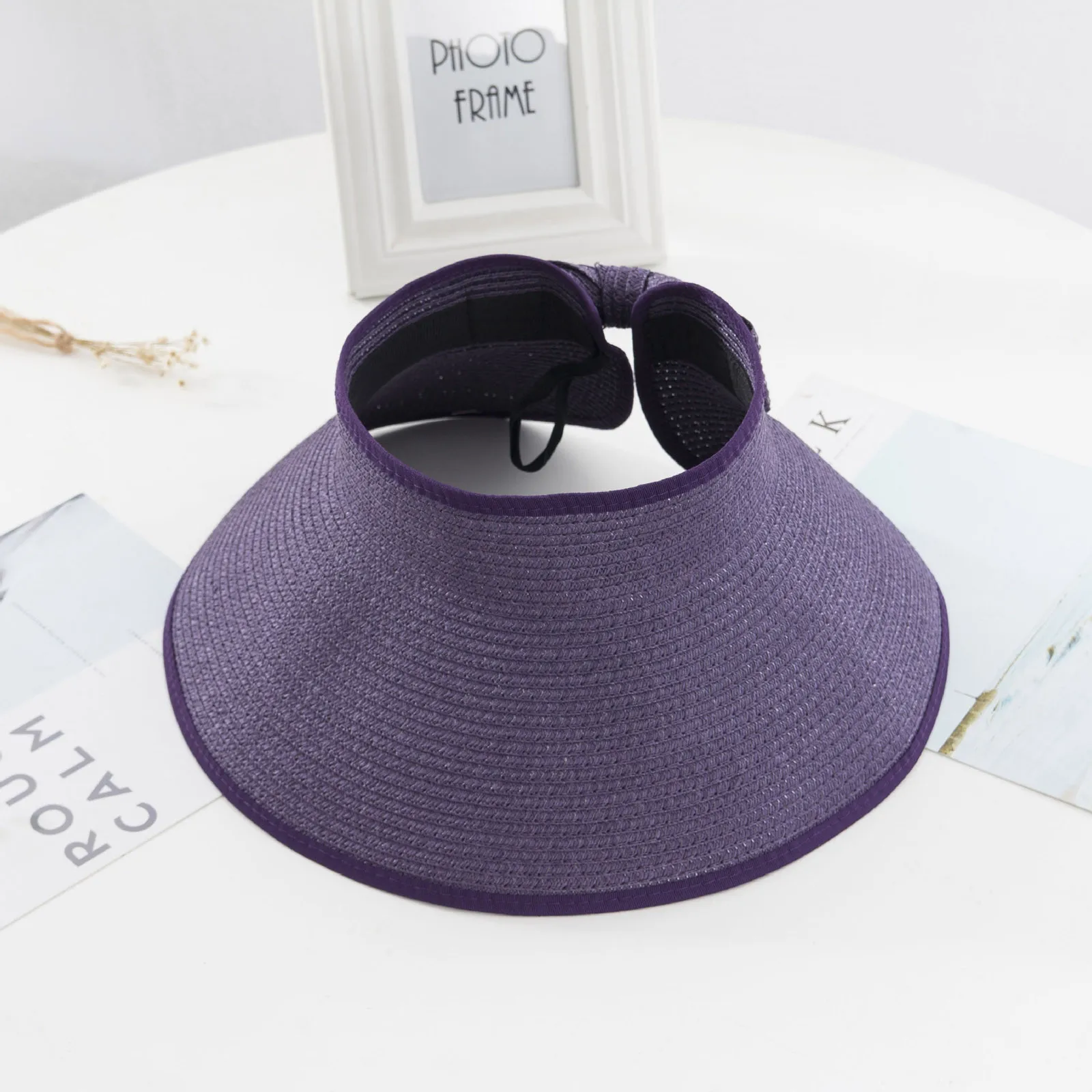 

Women Summer Visors Hat Foldable Sun Hat Wide Large Brim Beach Hats Straw Hat Chapeau Femme Beach Uv Protection Cap #T1P
